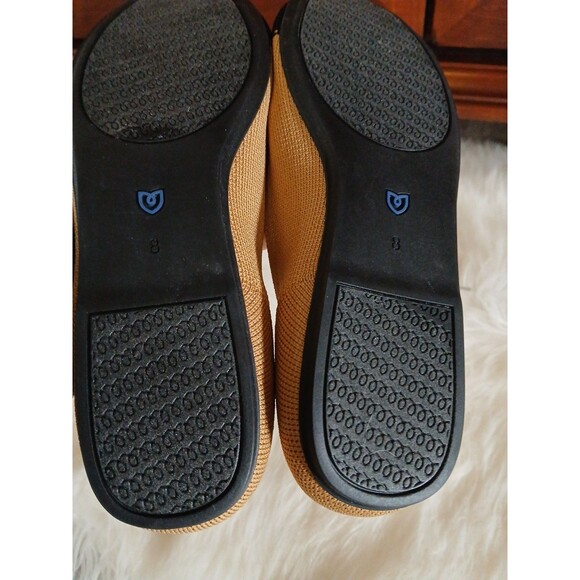 ROTHY'S Women's Size 8 The Camel Captoe Ballet Flat Classic w/Comfort Black/Tan - Picture 10 of 13